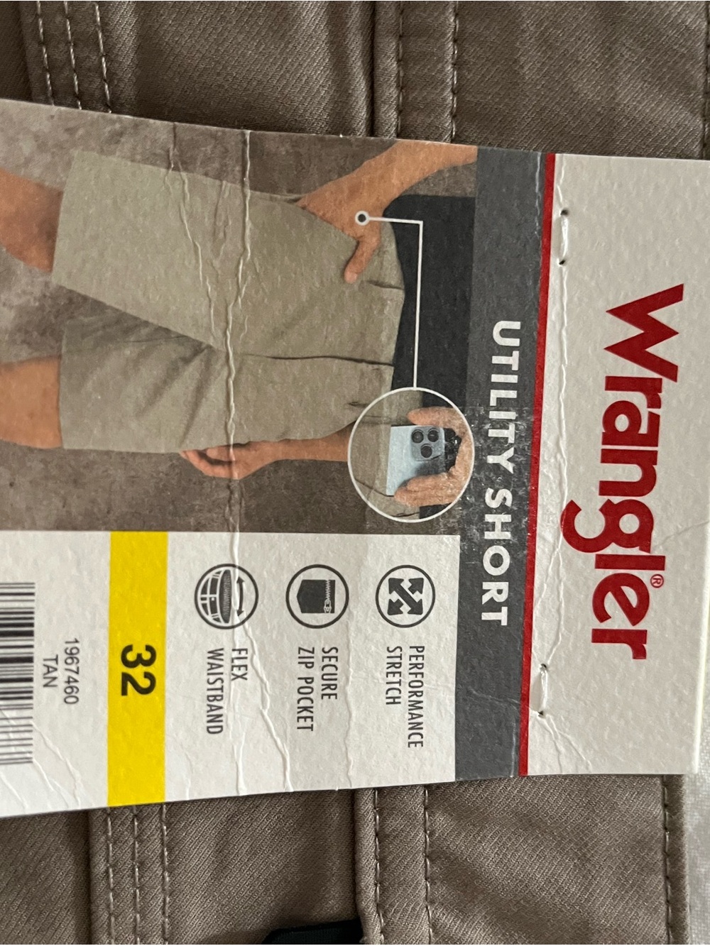 Wrangler Men’s Tan Cargo Utility Shorts